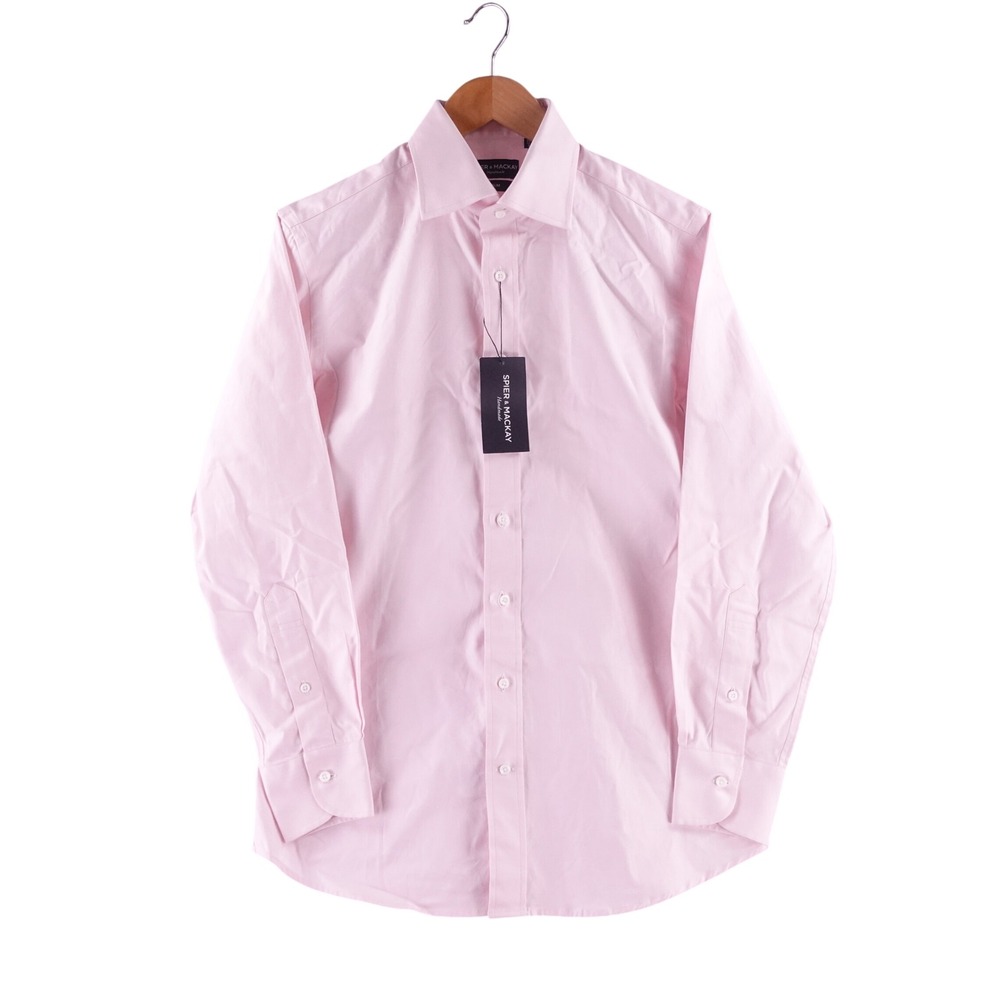 Spier & Mackay Mens Pink Fine Twill Slim Fit Dress Shirt 15.5 33 RY-2183 NWT